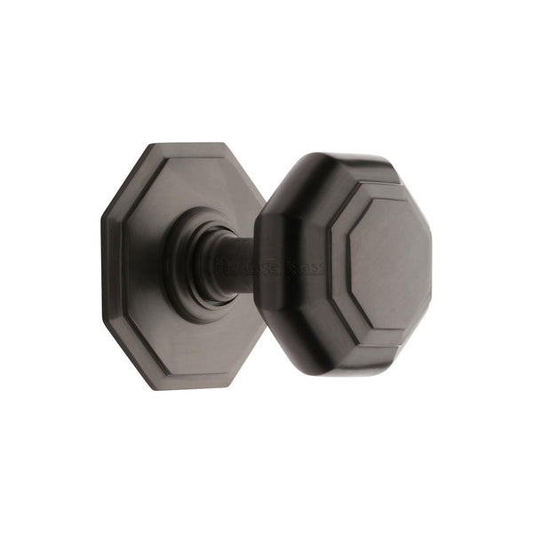 3" Octagon Center Door Knob by M Marcus - Heritage Brass