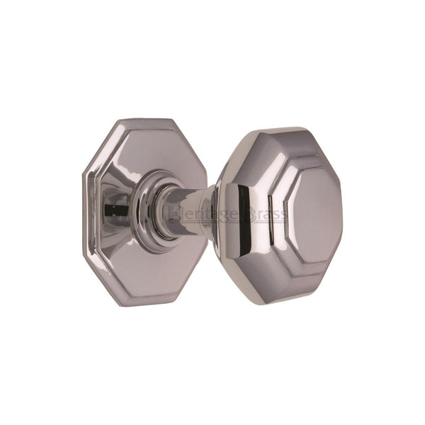 3" Octagon Center Door Knob by M Marcus - Heritage Brass