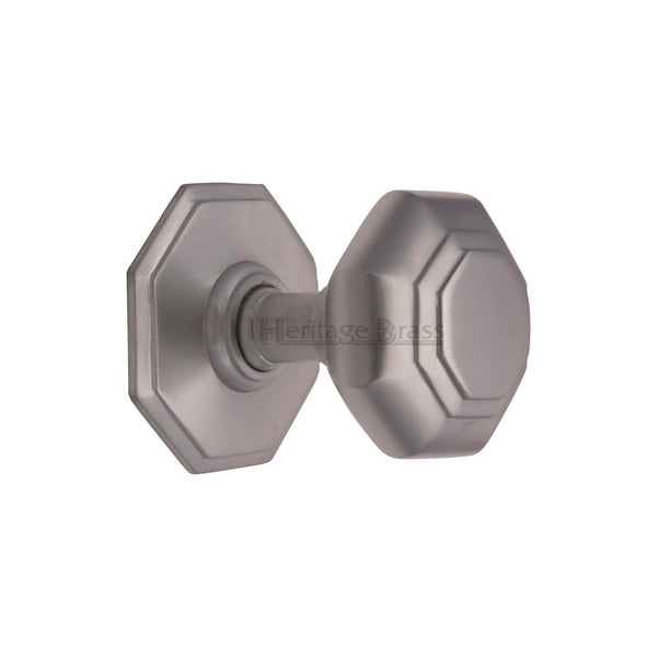 3" Octagon Center Door Knob by M Marcus - Heritage Brass