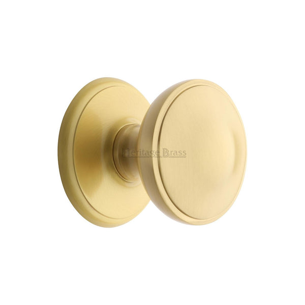 Round Centre Door Knob by M Marcus - Heritage Brass