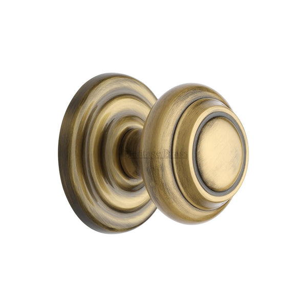 Stepped Round Centre Door Knob by M Marcus - Heritage Brass