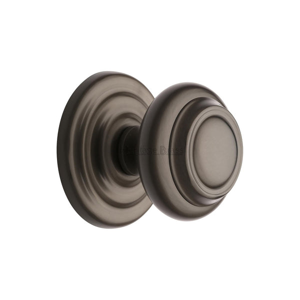 Stepped Round Centre Door Knob by M Marcus - Heritage Brass