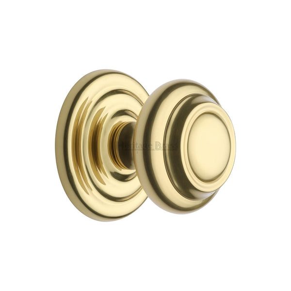 Stepped Round Centre Door Knob by M Marcus - Heritage Brass