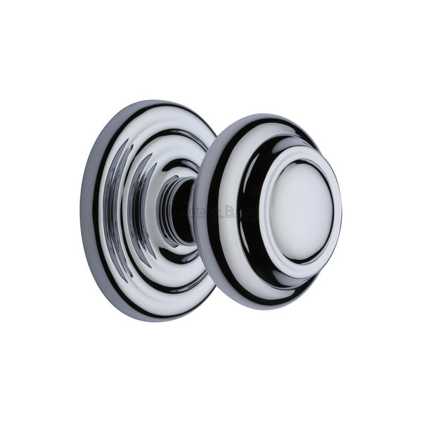 Stepped Round Centre Door Knob by M Marcus - Heritage Brass