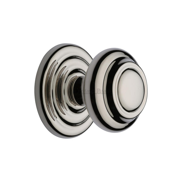 Stepped Round Centre Door Knob by M Marcus - Heritage Brass