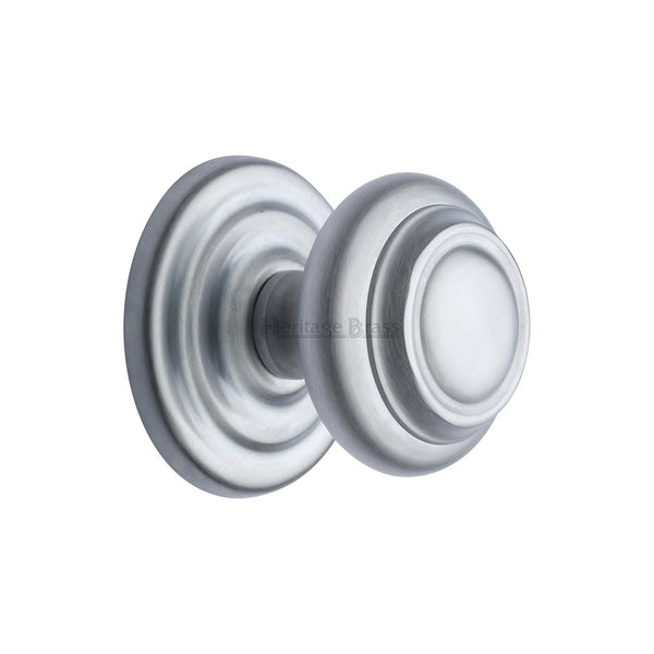 Stepped Round Centre Door Knob by M Marcus - Heritage Brass
