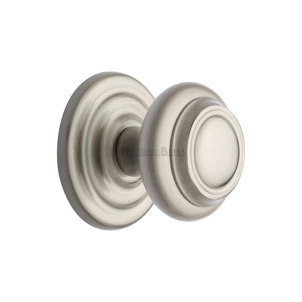 Stepped Round Centre Door Knob by M Marcus - Heritage Brass