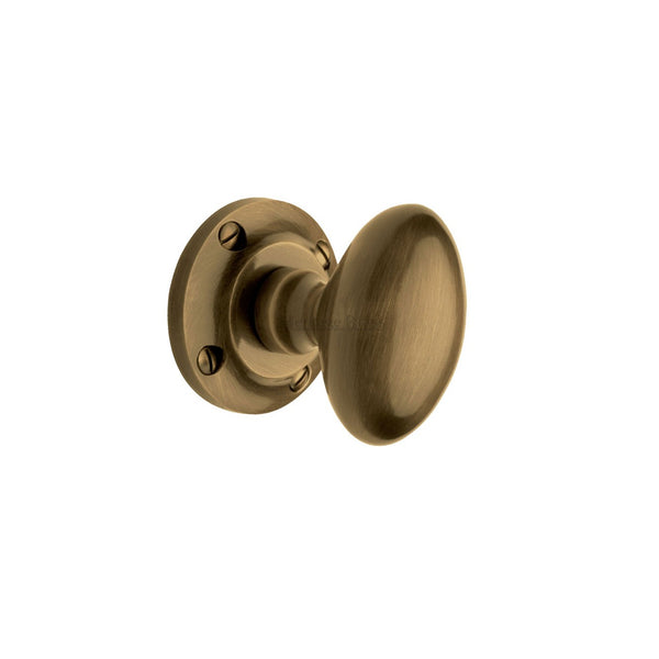 Suffolk Mortice Door Knob on Rose by M Marcus - Heritage Brass