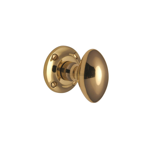 Suffolk Mortice Door Knob on Rose by M Marcus - Heritage Brass