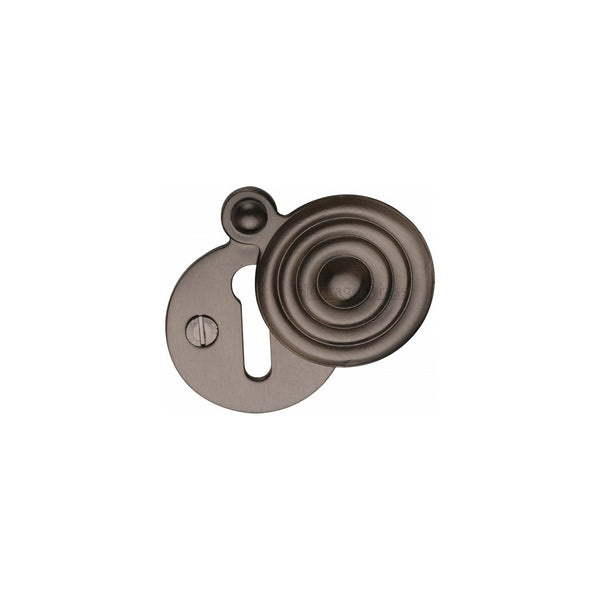 Standard Covered Key Escutcheon Reeded - V972 by M Marcus - Heritage Brass