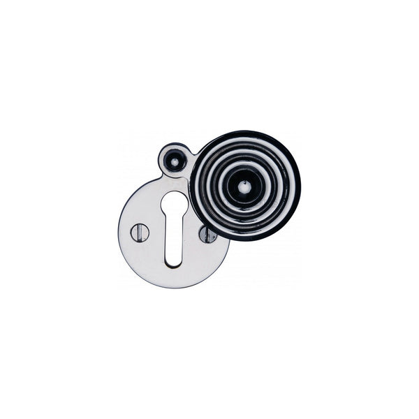 Standard Covered Key Escutcheon Reeded - V972 by M Marcus - Heritage Brass