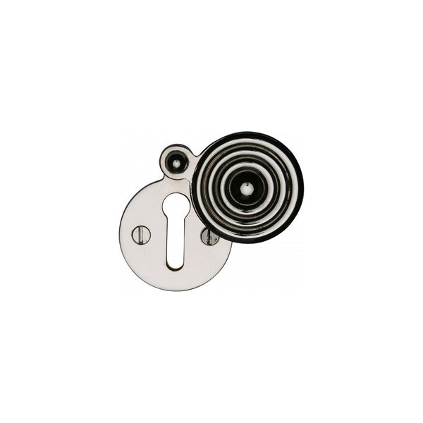 Standard Covered Key Escutcheon Reeded - V972 by M Marcus - Heritage Brass