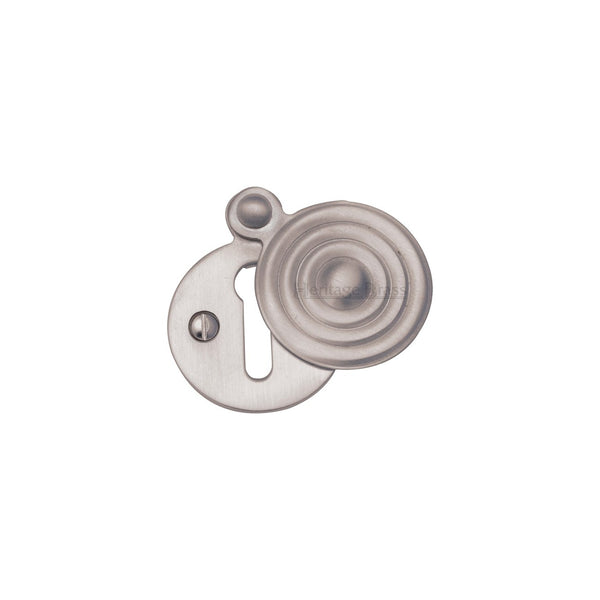 Standard Covered Key Escutcheon Reeded - V972 by M Marcus - Heritage Brass