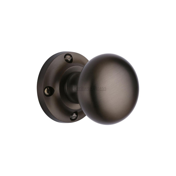 Victoria Door Knob on Rose by M Marcus - Heritage Brass