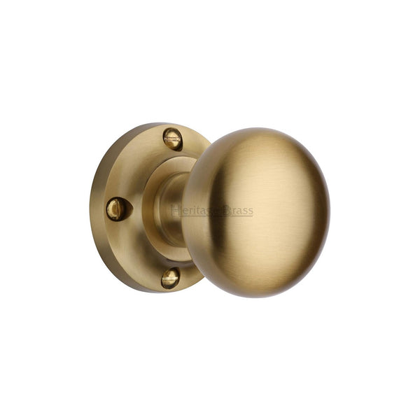Victoria Door Knob on Rose by M Marcus - Heritage Brass