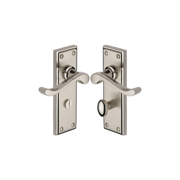 Edwardian Door Handle on Plate by M Marcus - Heritage Brass