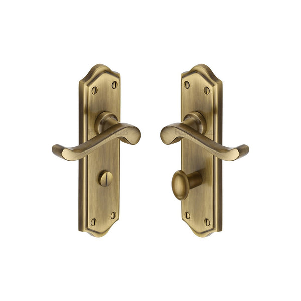 Buckingham Door Handle on Plate by M Marcus - Heritage Brass