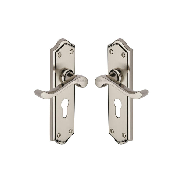 Buckingham Door Handle on Plate by M Marcus - Heritage Brass