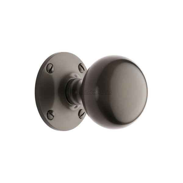 Westminster Door Knob on Rose by M Marcus - Heritage Brass