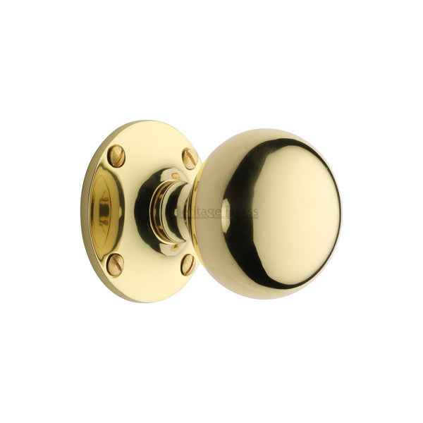 Westminster Door Knob on Rose by M Marcus - Heritage Brass