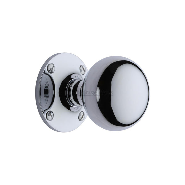Westminster Door Knob on Rose by M Marcus - Heritage Brass