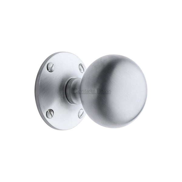 Westminster Door Knob on Rose by M Marcus - Heritage Brass