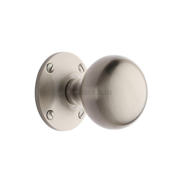 Westminster Door Knob on Rose by M Marcus - Heritage Brass