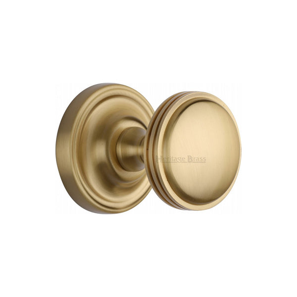 Whitehall Door Knob on Rose by M Marcus - Heritage Brass