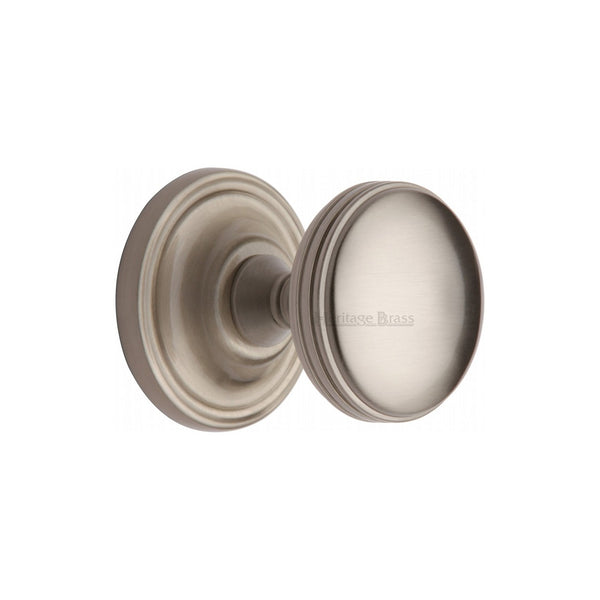 Whitehall Door Knob on Rose by M Marcus - Heritage Brass