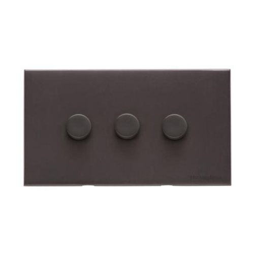 Windsor Range Dark Antique Bronze Switches & Sockets WN95 - 3 Gang Dimmer 250 watts (Compatible with halogen/ incandescent bulbs) by Heritage Brass By M-Marcus