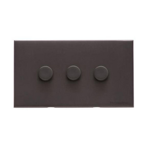 Windsor Range Satin Nickel Switches & Sockets, WN5 - 3 Gang Dimmer 400 watts (Compatible with halogen/ incandescent bulbs) by Heritage Brass By M-Marcus