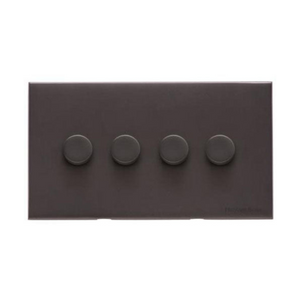 Windsor Range Polished Brass Switches & Sockets, WN1 - 4 Gang Dimmer 250 watts (Compatible with halogen/ incandescent bulbs) by Heritage Brass By M-Marcus