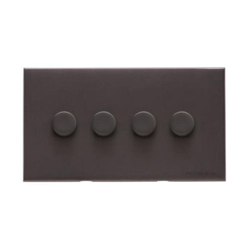 Windsor Range Satin Nickel Switches & Sockets, WN5 - 4 Gang Dimmer 400 watts(Compatible with halogen/ incandescent bulbs) by Heritage Brass By M-Marcus