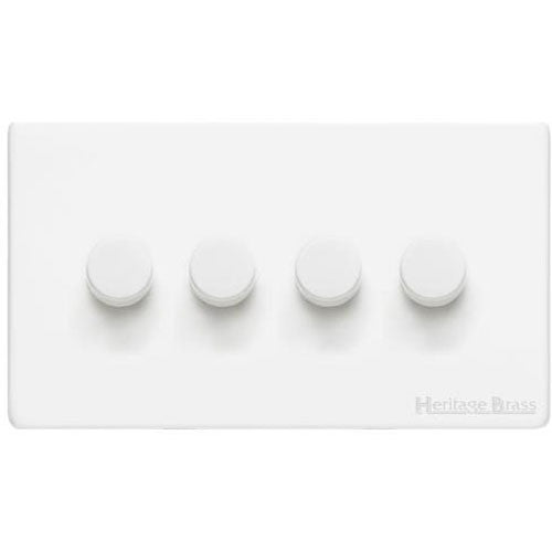 Vintage Range-Gloss White-4 Gang Dimmer (400watts)