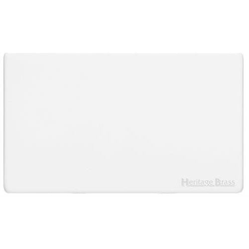Vintage Range-Matt White-Double Blank Plate