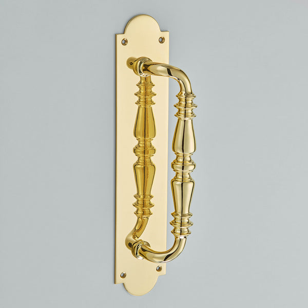 Cambridge Door Handle on Reeded Covered Rose-2061COV65C