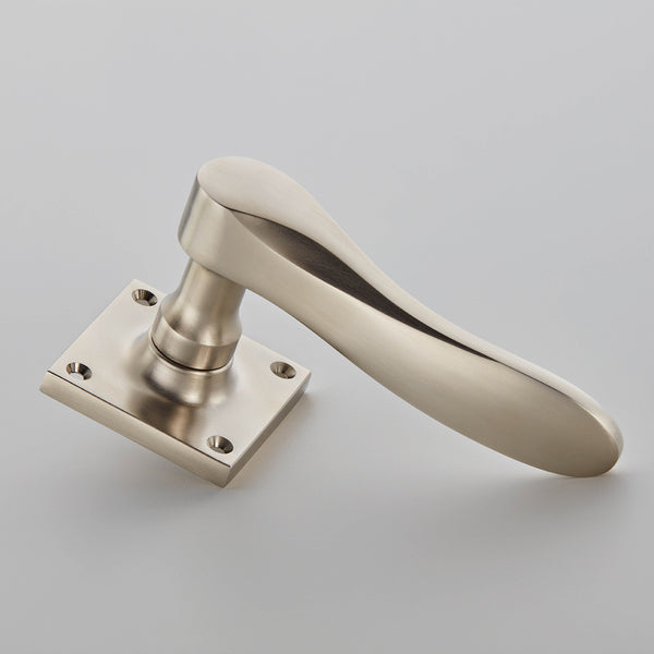 Croft Ironmongery, Cambridge Door Handle on Square Rose-2149, Door Handles, Lever Handles On Rose