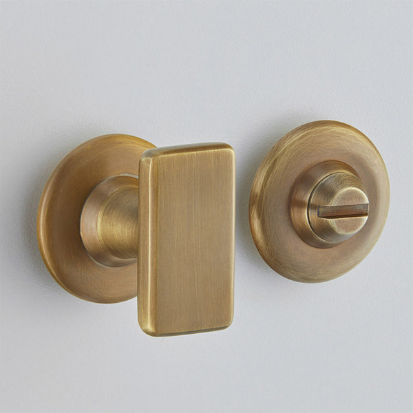 Croft Ironmongery, Capital Bathroom Turn & Release on Arc Covered Rose-2281, Escutcheons & Privacy Thumbturns, Thumbturn & Release