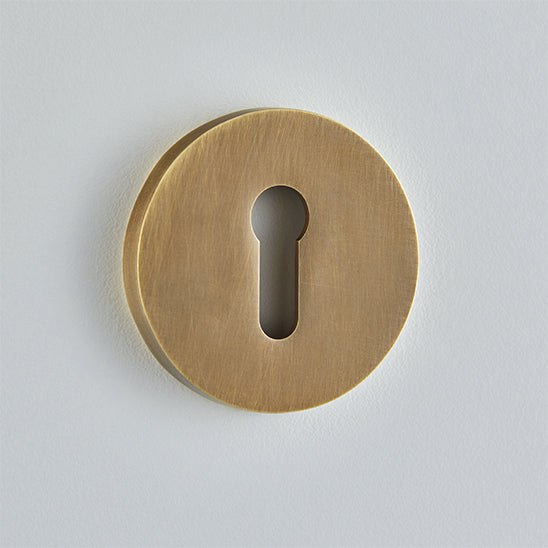 Croft Ironmongery, Round Escutcheon Standard Keyhole-230S, Escutcheons & Privacy Thumbturns, Escutcheons