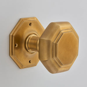 Croft Ironmongery, Large Flat Octagonal Knob-4185M, Door Knobs, Mortice Door Knobs