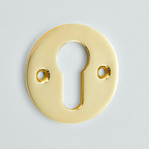 Croft Ironmongery, Round Escutcheon, Euro Profile-4573, Escutcheons & Privacy Thumbturns, Escutcheons