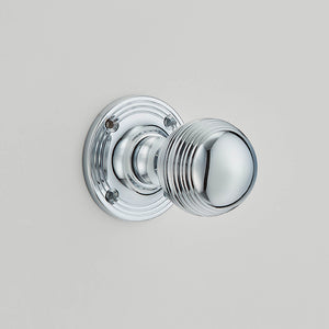 Croft Ironmongery, Reeded Ball Rim Knob-6346R, Door Knobs, Rim Knobs Sets