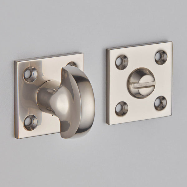 Croft Ironmongery, Half Moon Bathroom Turn and Release  Square Rose-6354SQ, Escutcheons & Privacy Thumbturns, Thumbturn & Release