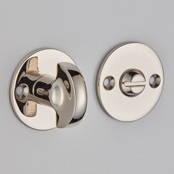 Croft Ironmongery, Half Moon Bathroom Turn and Release-6354, Escutcheons & Privacy Thumbturns, Thumbturn & Release