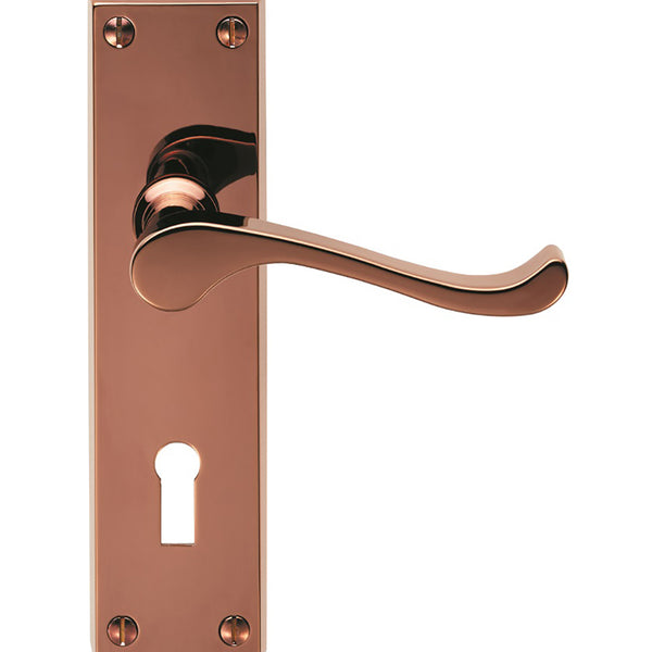 Victorian Scroll Lever on Lock Backplate (Contract Range)