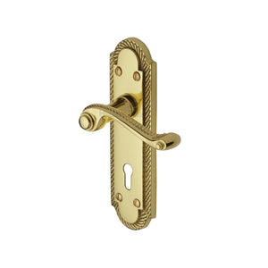 M Marcus - Heritage Brass, Gainsborough Door Handle on Plate, Door Handles, Door Handles on Plate