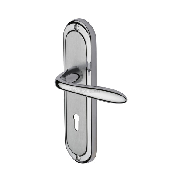 M Marcus - Heritage Brass, Henley Door Handle on Plate, Door Handles, Door Handles on Plate