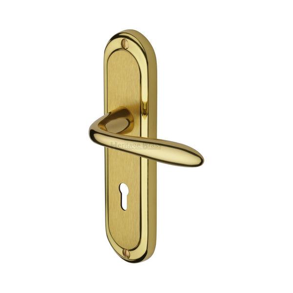 M Marcus - Heritage Brass, Henley Door Handle on Plate, Door Handles, Door Handles on Plate