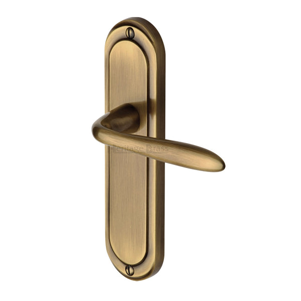 M Marcus - Heritage Brass, Henley Door Handle on Plate, Door Handles, Door Handles on Plate