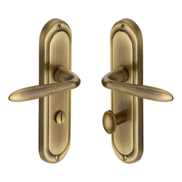 M Marcus - Heritage Brass, Henley Door Handle on Plate, Door Handles, Door Handles on Plate